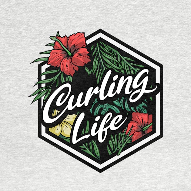 Floral Badge Curling Life by walaodesigns